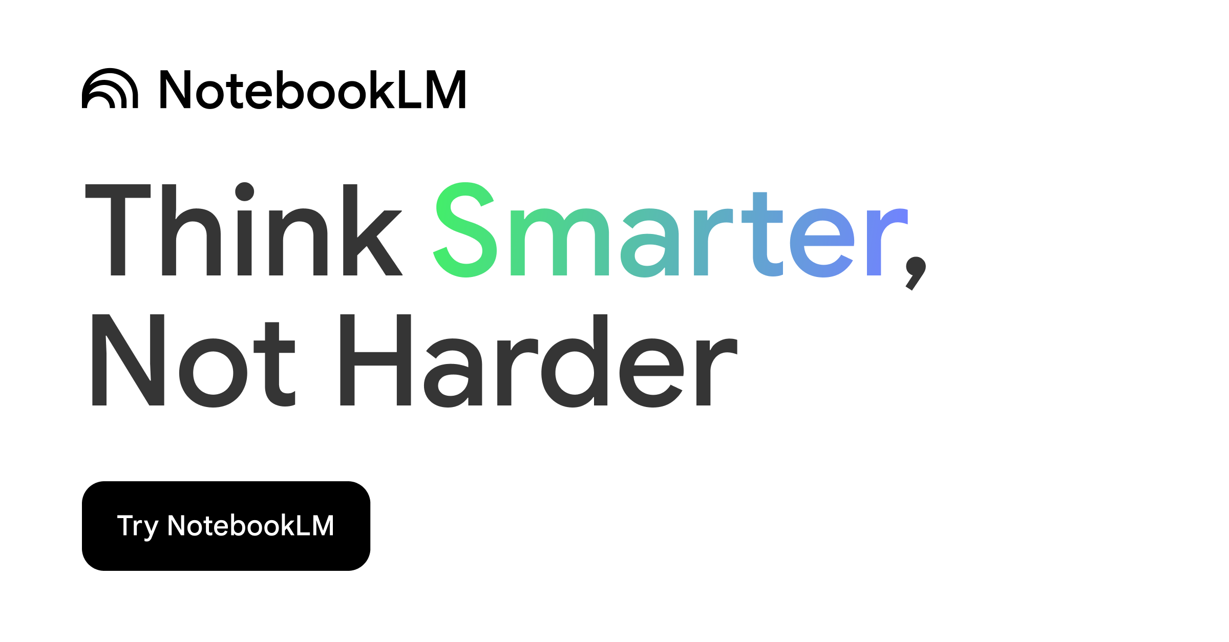 Google NotebookLMのトップページ